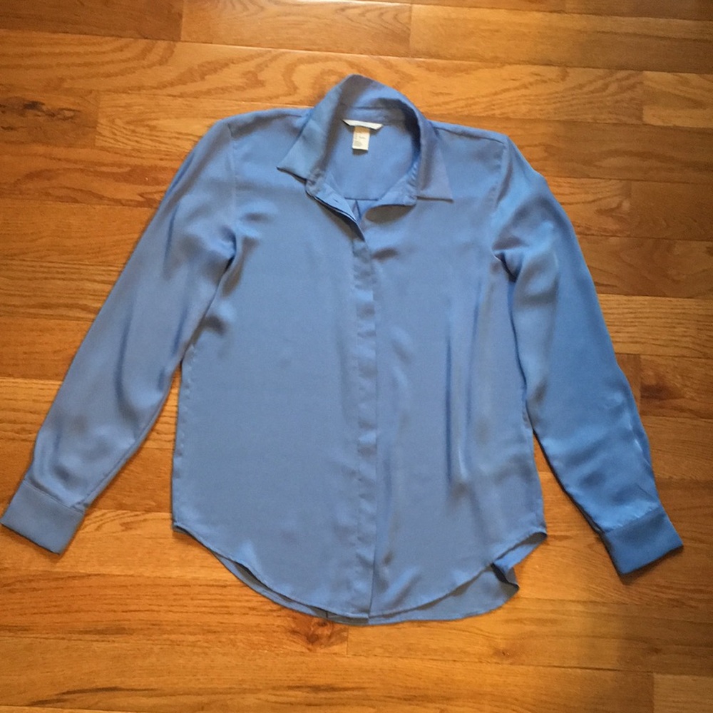 HM Blue Button Down Blouse